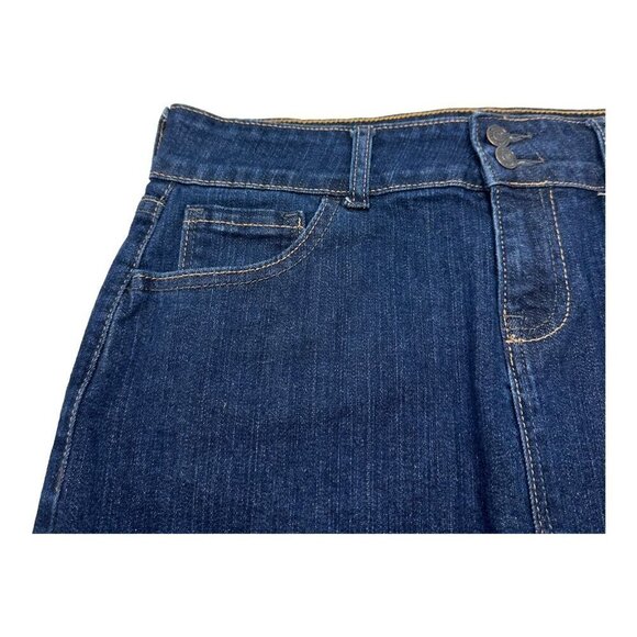 Old Navy Denim Skirt Womens Size 6 Blue Pockets Stretch Casual Office School - Picture 2 of 14